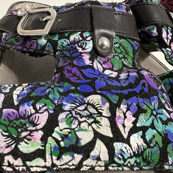 ALEGRIA PG Lite PEG146 Peggy Hibiscus Floral Leather Adjustable Slide Sandals 41 - Picture 5 of 8